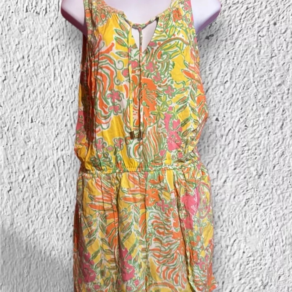 LILLY PULITZER FOR TARGET CHALLIS ROMPER HAPPY PLACE small